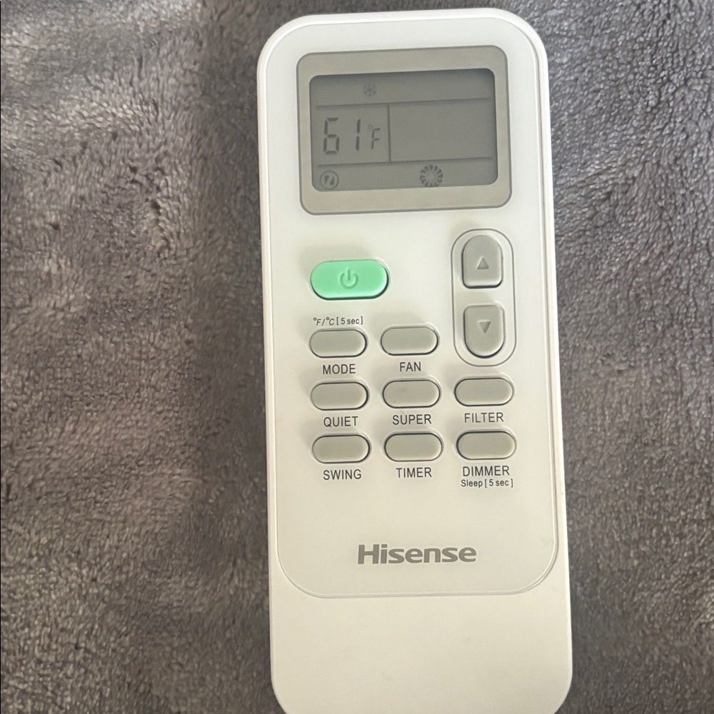 Hisense White and Gray Remote Control for AC